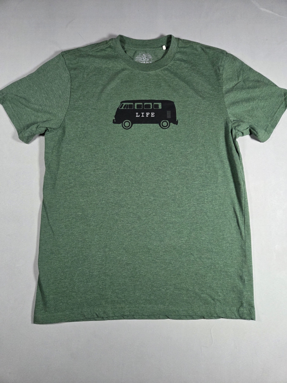 Prana Green Heather Van Life Graphic Tee Large NWOT